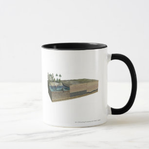 Illustration, die Bildung der Kohle zeigt Tasse