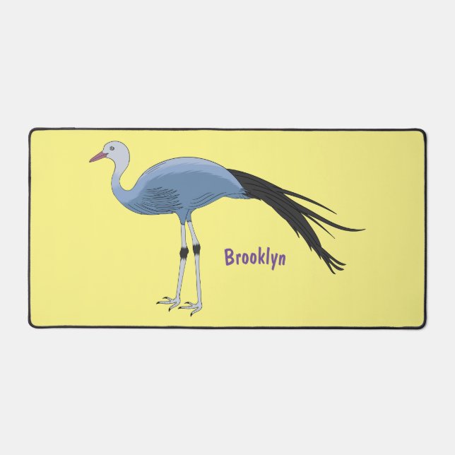 Illustration d'oiseau de grue bleue (Recto)