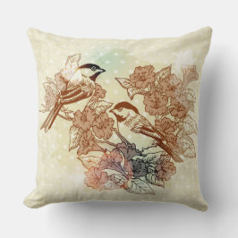 Illustration d'oiseau inférieur Coussin