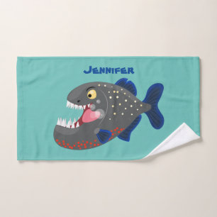 Illustration drôle de piranha affamée