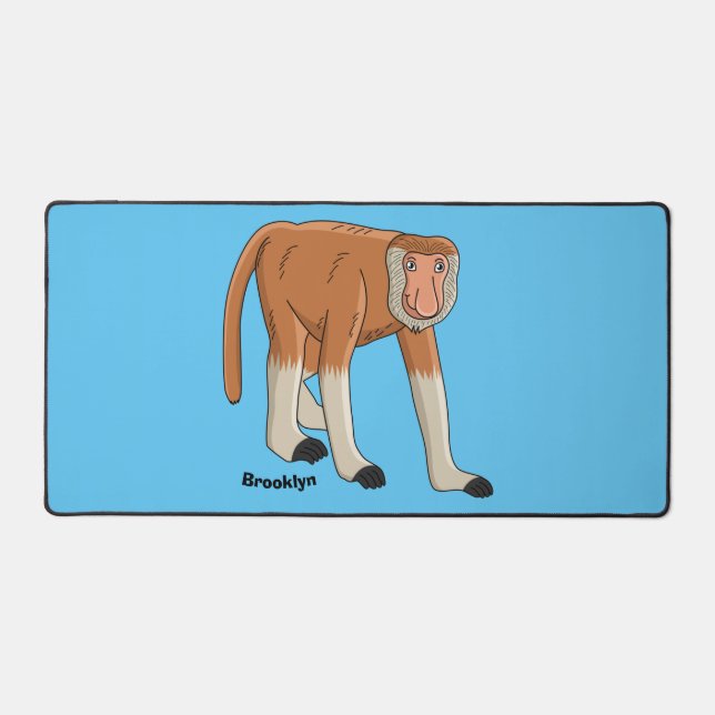 Illustration drôle de singe proboscis (Recto)