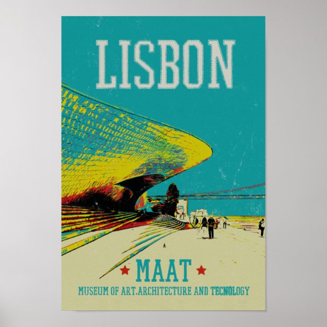 Illustration du musée Lisbonne MAAT Poster Portuga (Devant)