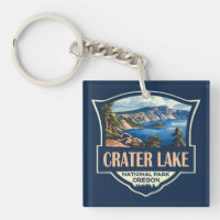 Illustration du parc national du lac Crater Badge