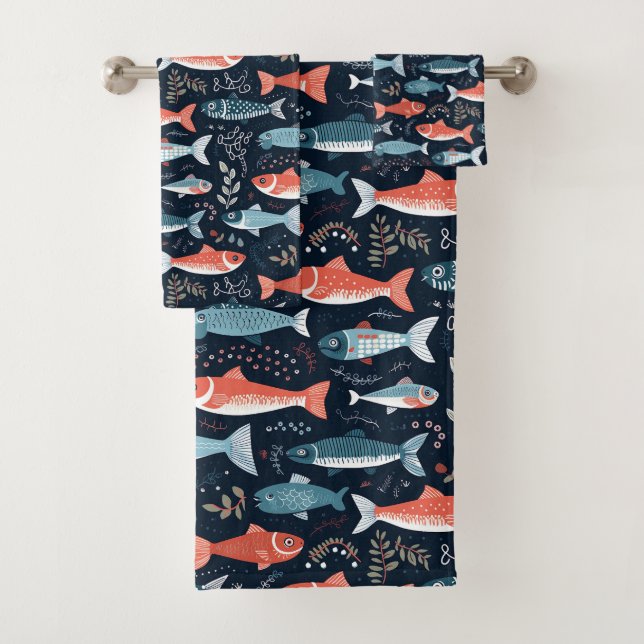 Illustration du poisson sur Arrière - plan de la m (En situation)
