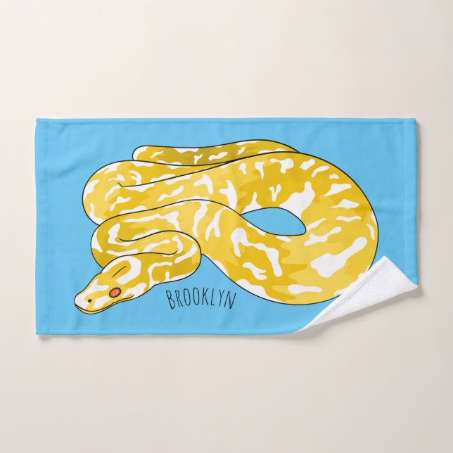 Illustration du serpent python birman (Serviette à main)