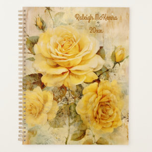 Illustration du style de journal de junk Roses jau