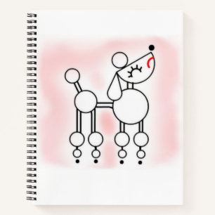 Illustration du vecteur de caniche, Carnet Spiral