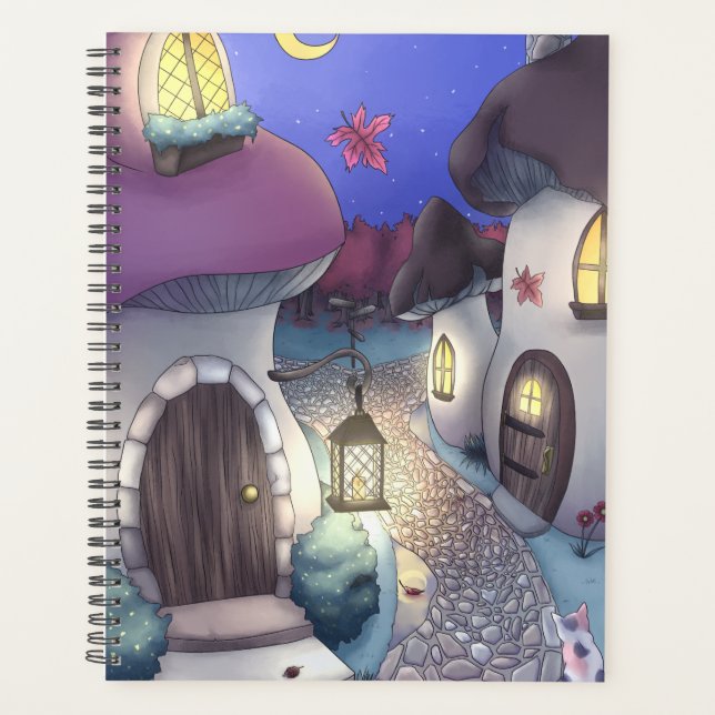 Illustration du village de champignons nocturnes d (Devant)