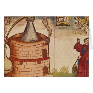 Illustration d'un alchimiste au travail