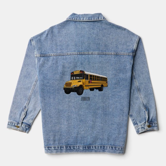 Illustration d'un autobus scolaire (Verso)