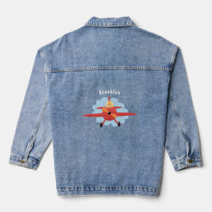 Illustration d'un avion rouge volant mignon