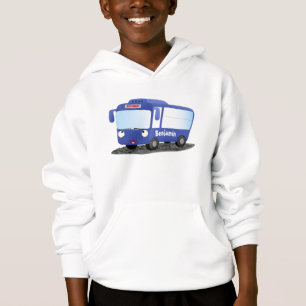 Illustration d'un bus moderne bleu mignon