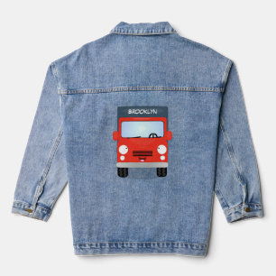 Illustration d'un camion kawaii rouge mou