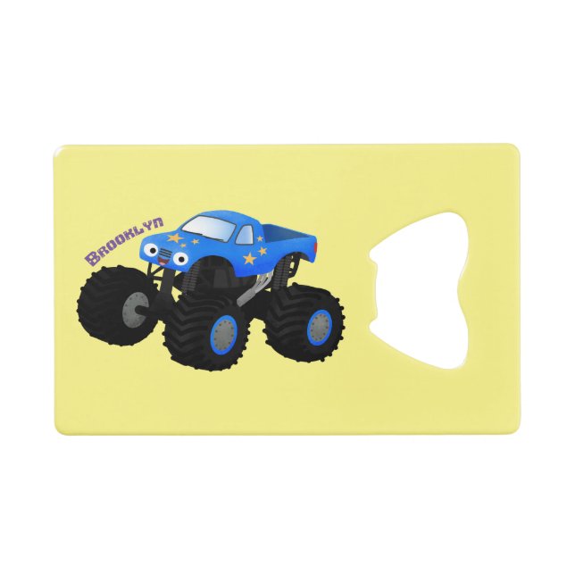 Illustration d'un camion monstre bleu mou (Devant (Horizontal))