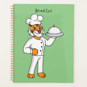 Illustration d'un chef tigre drôle et mignon