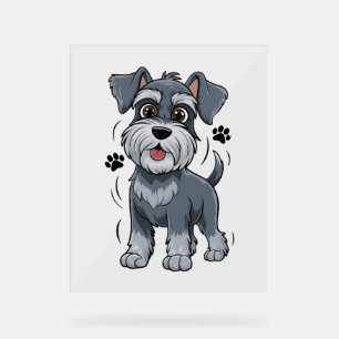 Illustration d'un chiot Schnauzer adorable avec de