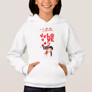 Illustration d'un couple mignon avec des cœurs