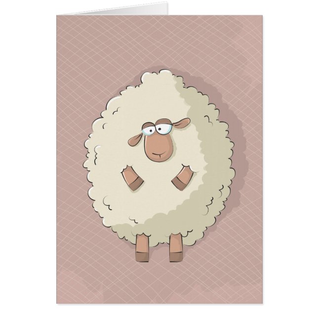 Illustration d'un mouton géant mignon et drôle (Devant)