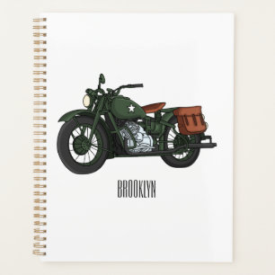 Illustration d'une moto de croiseur militaire