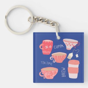 Illustration d'une tasse et d'une théière vintage