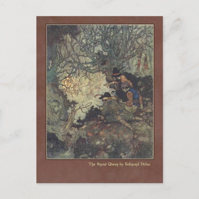 Illustration Edmund Dulac von der Schnee-Königin Postkarte (Vorderseite)