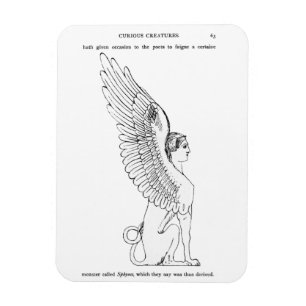 Illustration einer antiken Sphinx Magnet