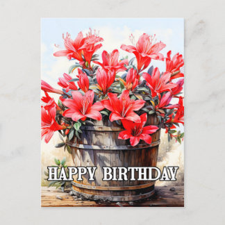 Illustration einer blühenden Lilienblume Postkarte