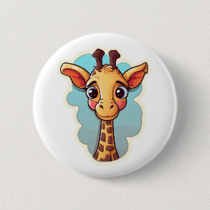 Illustration einer Cartoon-Giraffe Button