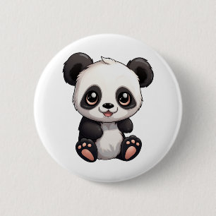Illustration einer Cartoon-Panda Button
