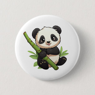 Illustration einer Cartoon-Panda Button