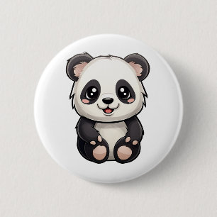 Illustration einer Cartoon-Panda Button