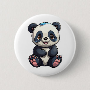 Illustration einer Cartoon-Panda Button