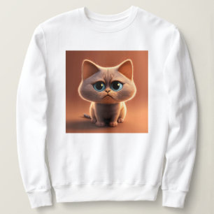 Illustration einer Cartoonfigur einer süßen Katze Sweatshirt