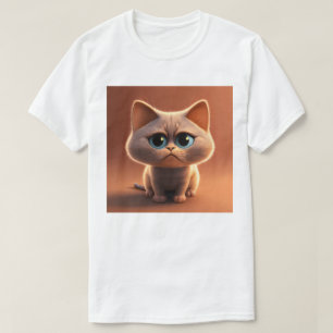 Illustration einer Cartoonfigur einer süßen Katze T-Shirt
