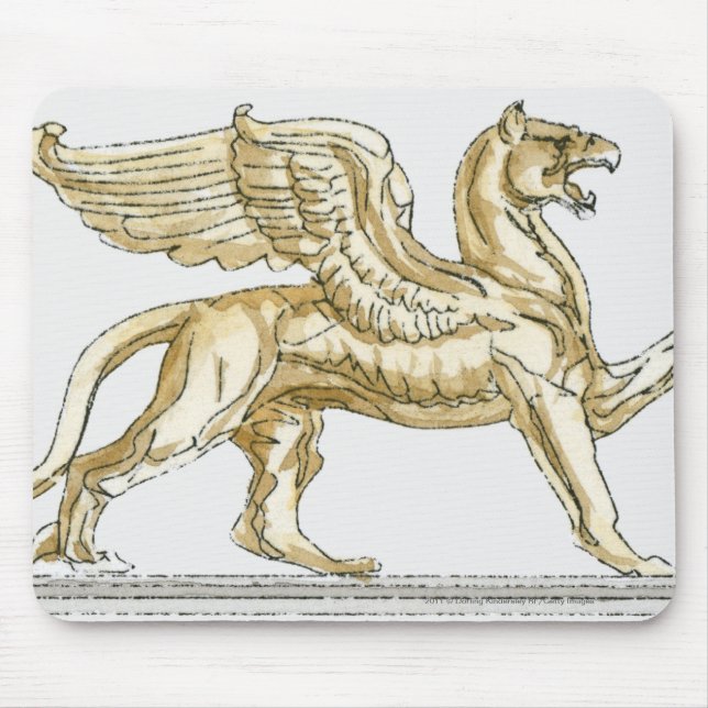 Illustration einer Greifstatue Mousepad (Vorne)