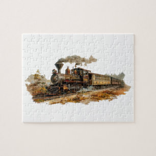 Illustration einer Landschaft mit einer alten Damp