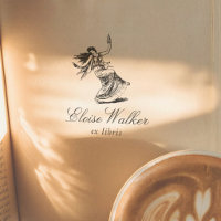 Illustration einer mythischen Nymphe Ex Libris Buc
