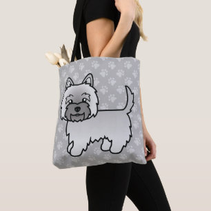 Illustration einer niedlichen grauen Cairn Terrier Tasche