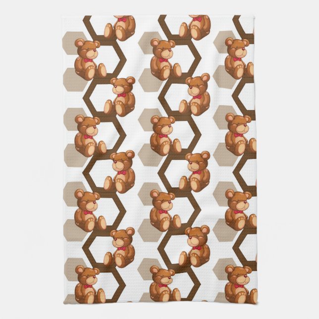 Illustration einer Reihe des Teddybären betreffen Handtuch (Vertikal)