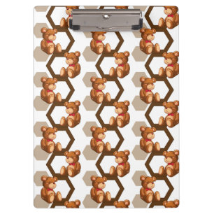 Illustration einer Reihe des Teddybären betreffen Klemmbrett