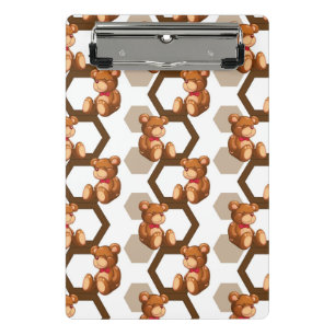 Illustration einer Reihe des Teddybären betreffen Mini Klemmbrett