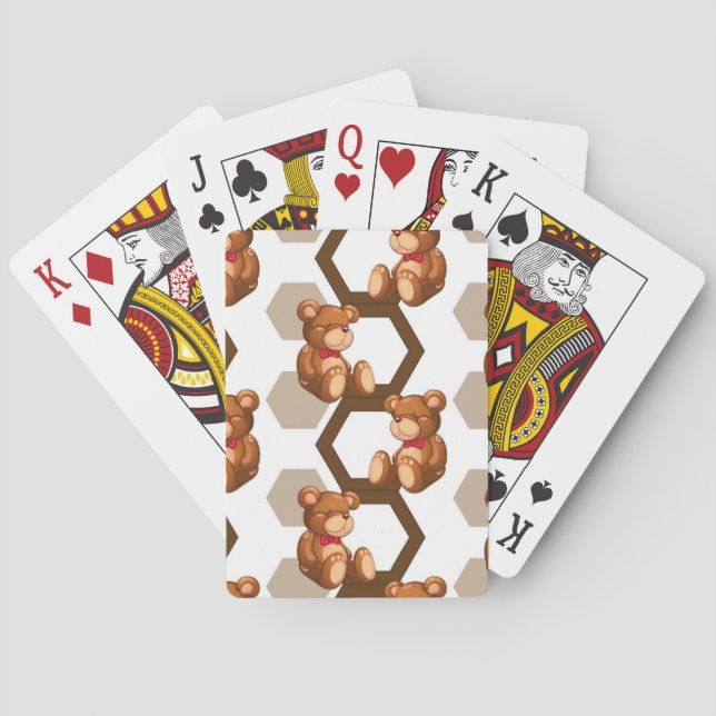 Illustration einer Reihe des Teddybären betreffen Spielkarten (Rückseite)