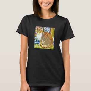 Illustration einer roten Katze, ein Familienhausti T-Shirt