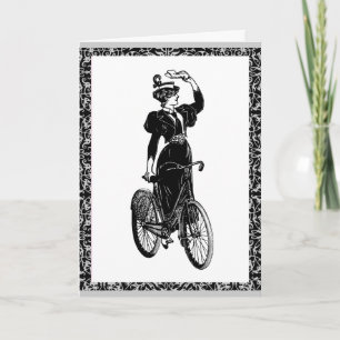 Illustration einer viktorianischen Dame auf einem Dankeskarte