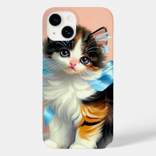 Illustration einer Vintage Calico-Katze Case-Mate iPhone 14 Hülle
