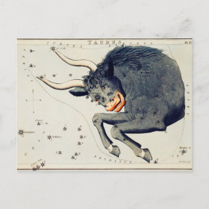 Illustration einer Vintage-Konstellation Postkarte