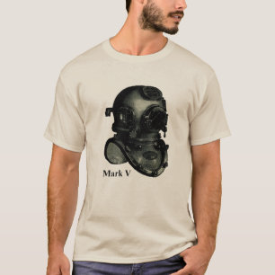 Illustration einer Vintage-Tauchhelm Mark V T-Shirt