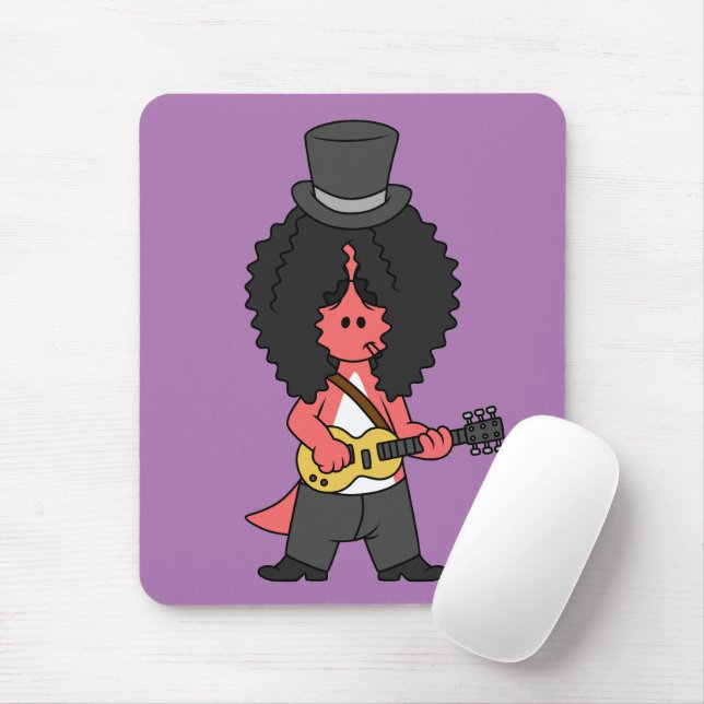 Illustration eines Allosaurus, der als Rockstar ve Mousepad (Mit Mouse)