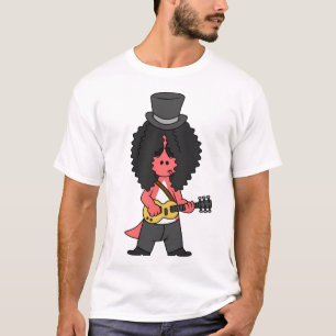 Illustration eines Allosaurus, der als Rockstar ve T-Shirt