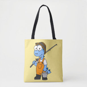 Illustration eines Allosaurus-Fischers. Tasche